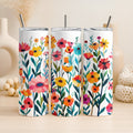 Moderner Blumen Thermobecher 20 oz – Buntes Floral Design