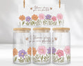 16oz Glasbecher mit Bambusdeckel und Glasstrohhalm „Bloom Where You Are Planted“