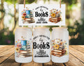 Glasbecher „Easily Distracted by Books“ – 16oz Libby Glas mit Bambusdeckel & Glasstrohhalm – Geschenk für Buchliebhaber & Leseratten