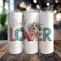 Thermobecher „Book Lover“ – Blumen & Bücher Design für Leseratten