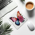 Schmetterling Mauspad mit Rosen – Elegantes Blumen Design – Farbenfrohes Mousepad für Büro & Homeoffice