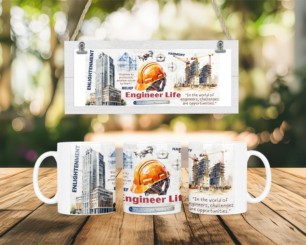 Engineer Life Tasse – Ingenieur Keramiktasse | Geschenk für Bauingenieur & Technik Fans | Engineer Coffee Mug