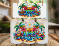 Summer Vibes Glasbecher 16oz – Bunter Sommer Libbey Cup mit Palmen & Retro Beach Design