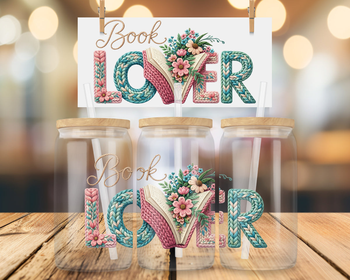 Book Lover Glasbecher 16oz mit Bambusdeckel & Glasstrohhalm – Libby Glass Cup für Buchliebhaber – Geschenk für Leseratten & Booktok Fans