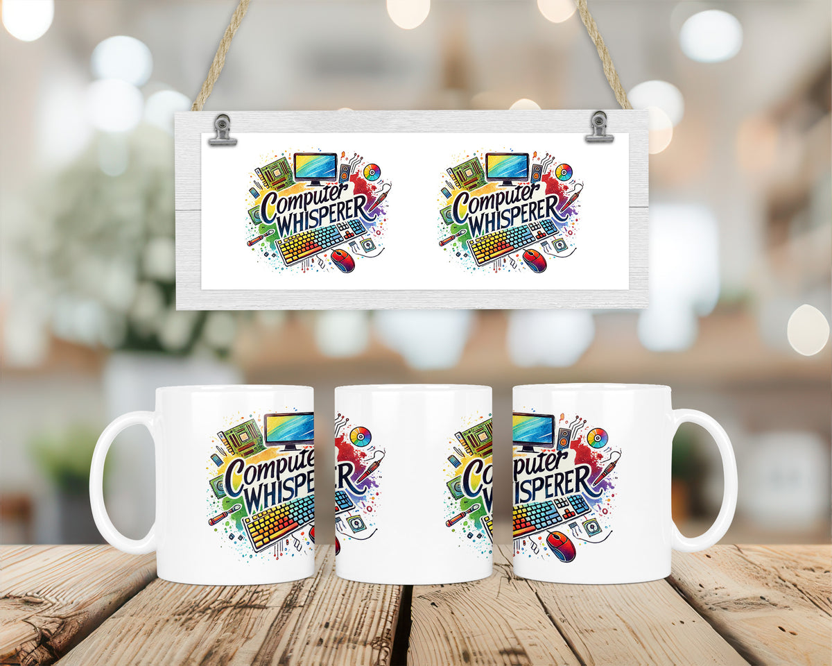 Computer Whisperer Tasse – Lustige IT Keramiktasse | Geschenk für Computer Nerds & Tech Fans | Geek Coffee Mug