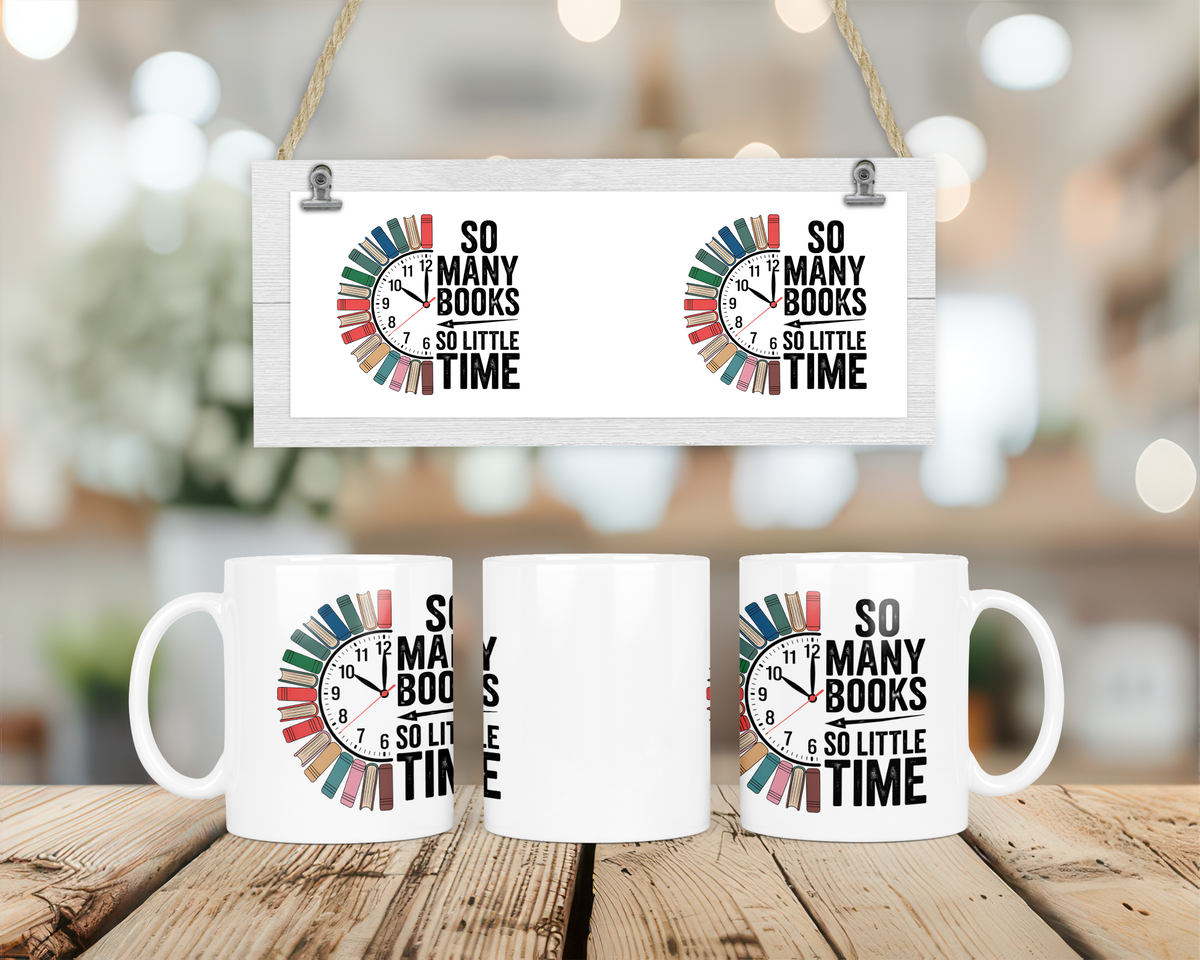 So Many Books So Little Time Tasse – Leseratte Keramiktasse für Buchliebhaber | Geschenk für Bücherwürmer & Book Lovers | 11oz